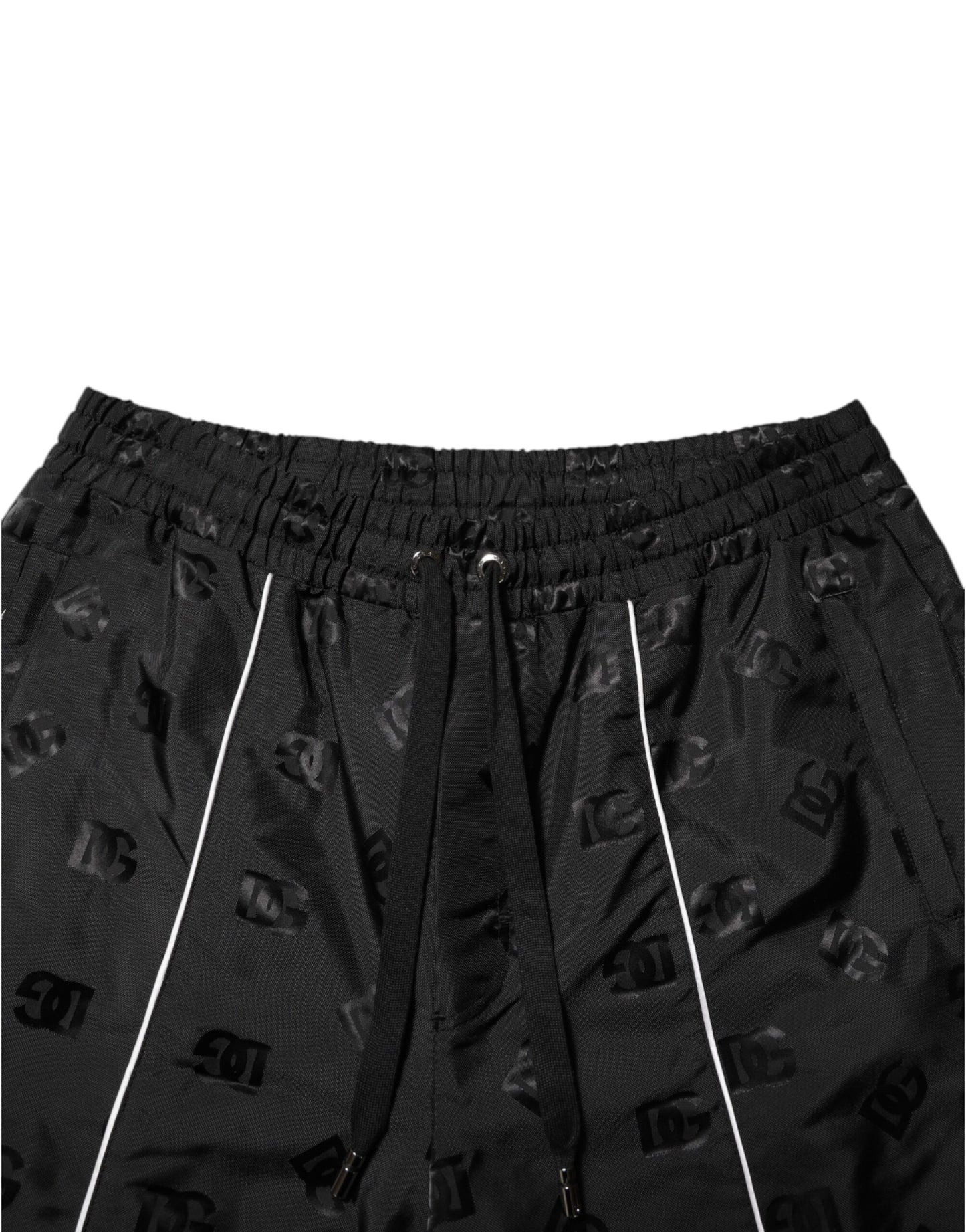 Dolce &amp; Gabbana – Schwarze Jogginghose aus Baumwolle mit geradem Schnitt