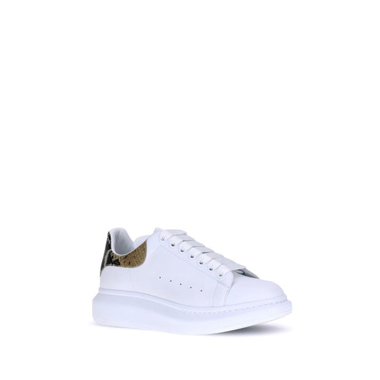 Alexander McQueen Weiße Kalbsleder Bos Taurus Plateau-Sneakers