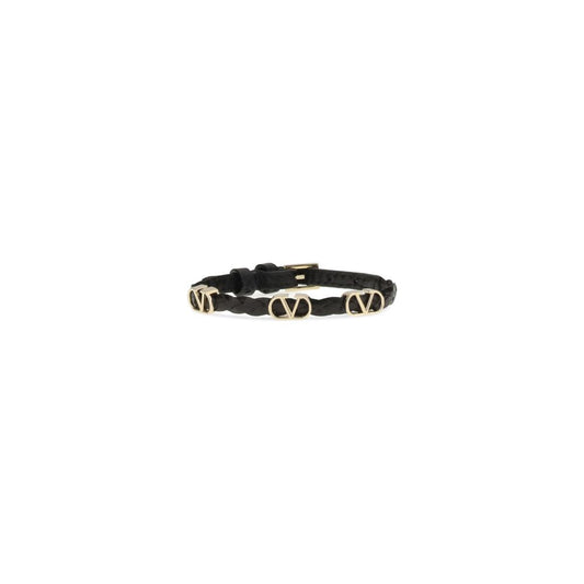 Valentino Garavani Armband aus schwarzem Kalbsleder (Bos Taurus)