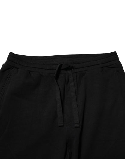 Dolce &amp; Gabbana – Jogginghose mit Krone aus schwarzer Baumwolle