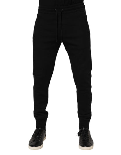 Dolce &amp; Gabbana Schwarze Jogginghose aus Baumwolle für Herren