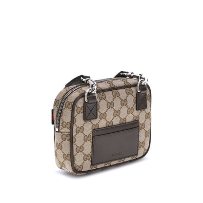 Gucci Schultertasche aus braunem Polyester