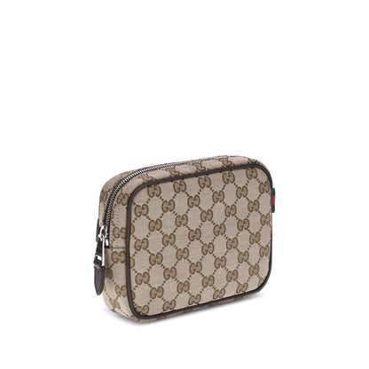 Gucci Schultertasche aus braunem Polyester