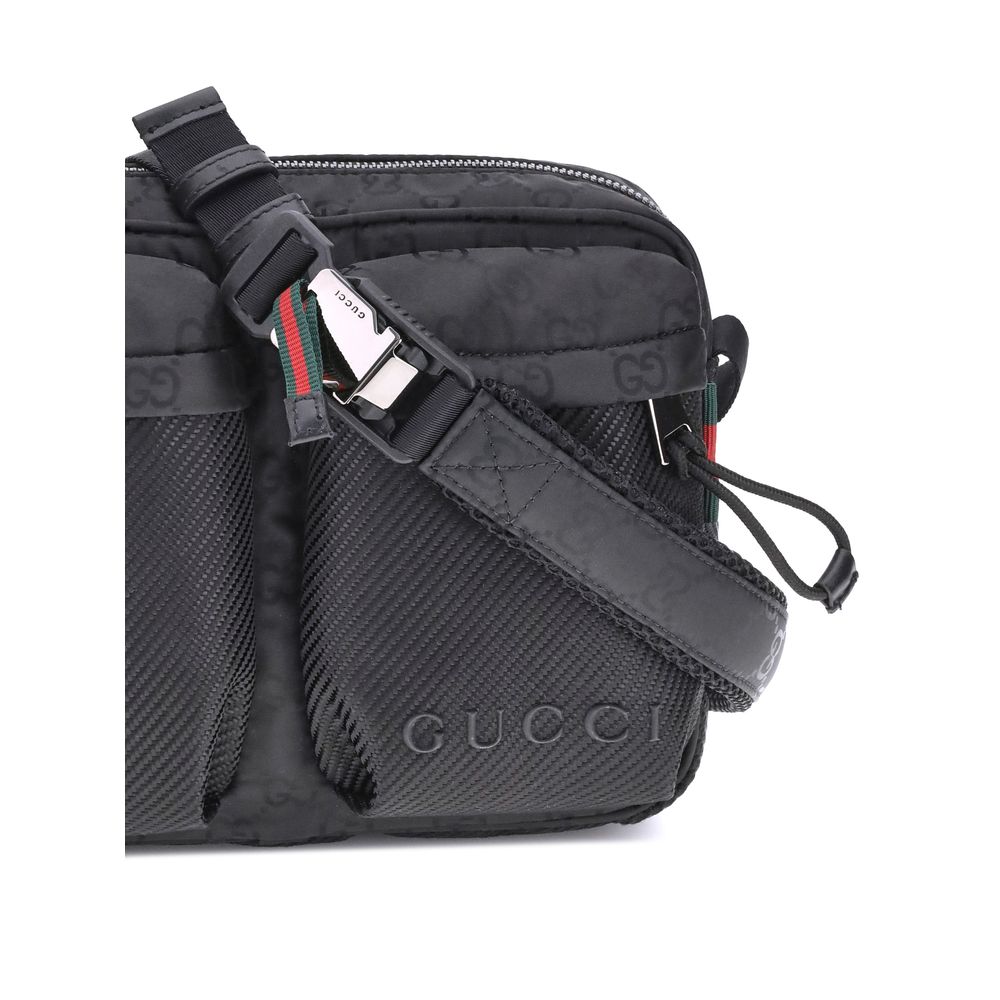 Gucci Schultertasche aus schwarzem Polyester