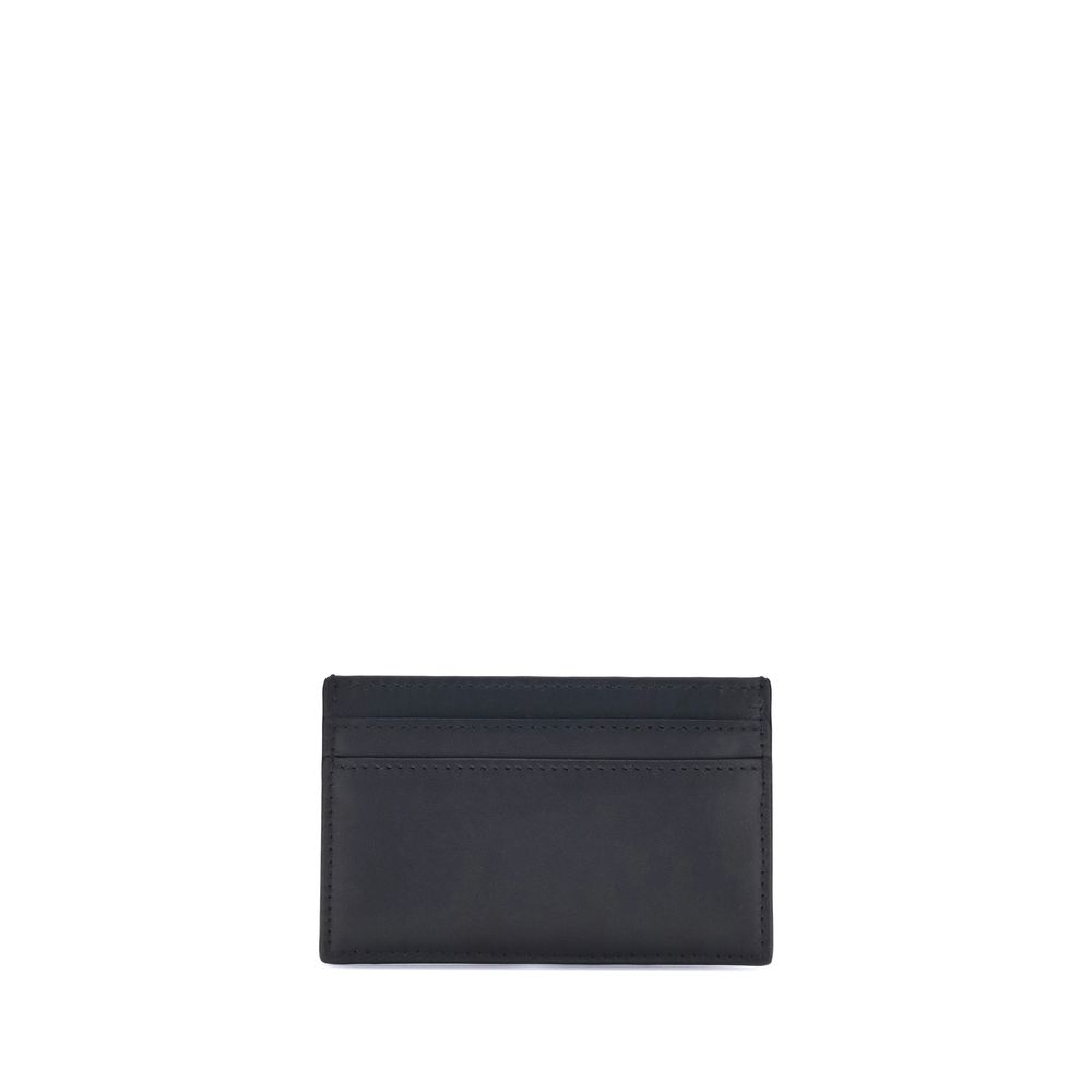 Alexander McQueen Schwarzes Kalbsleder Bos Taurus Portemonnaie