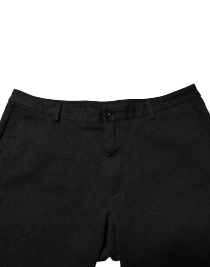 Dolce &amp; Gabbana Dunkelgraue Viskose-Kleiderhose für Herren