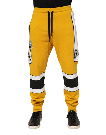 Dolce &amp; Gabbana – Gelbe Jogginghose aus Baumwolle mit Kordelzug