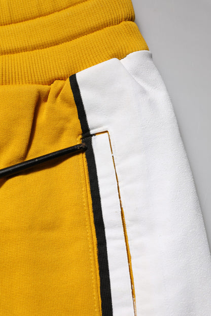 Dolce &amp; Gabbana – Gelbe Jogginghose mit Kordelzug und Print