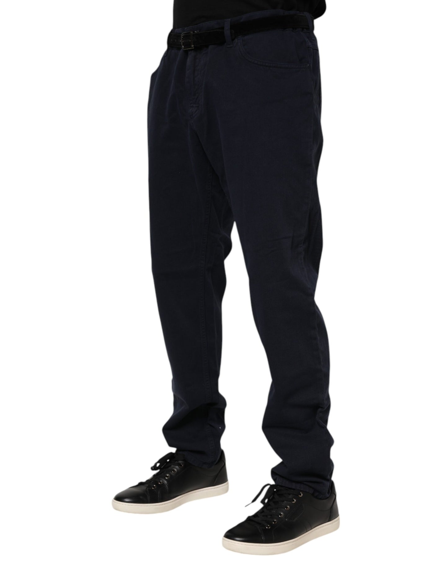 Dolce &amp; Gabbana – Schwarze, schmal zulaufende Jeans aus Baumwolle