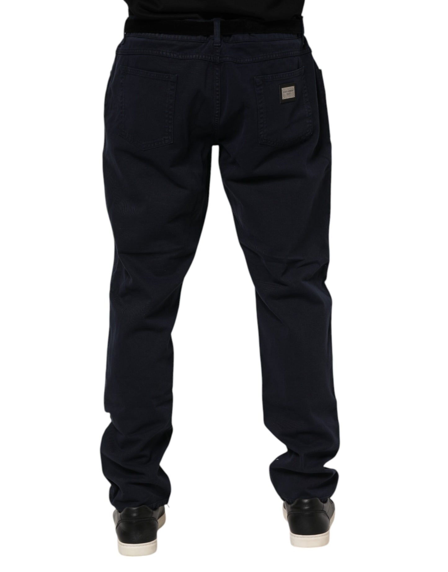 Dolce &amp; Gabbana – Schwarze, schmal zulaufende Jeans aus Baumwolle