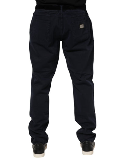 Dolce &amp; Gabbana – Schwarze, schmal zulaufende Jeans aus Baumwolle