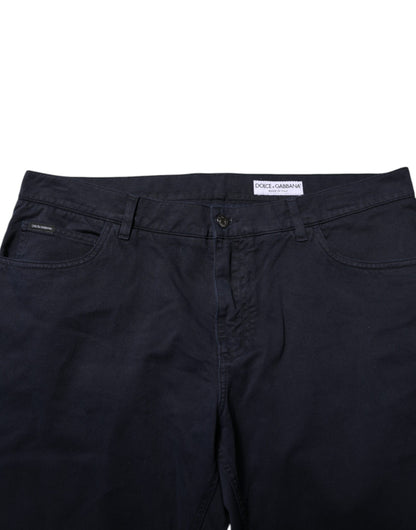 Dolce &amp; Gabbana – Schwarze, schmal zulaufende Jeans aus Baumwolle