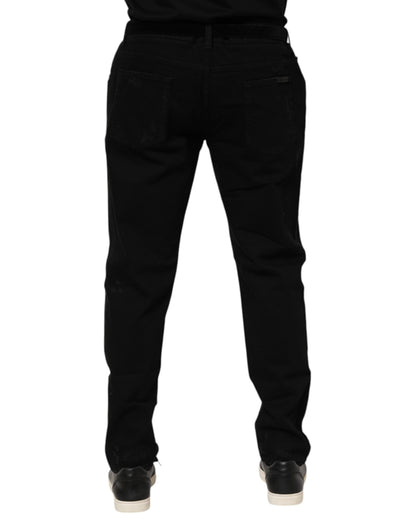 Dolce &amp; Gabbana Schwarze Skinny-Jeans aus Baumwolle für Herren