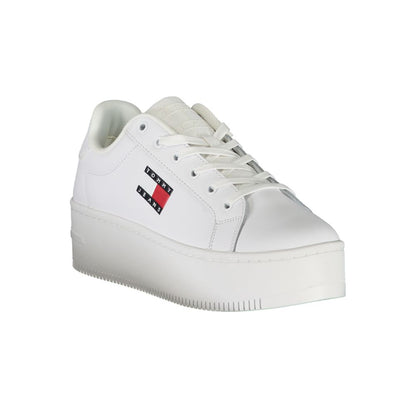 Tommy Hilfiger – Weiße Polyester-Sneaker
