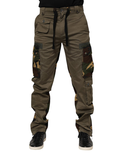 Dolce &amp; Gabbana – Cargohose aus Baumwolle in Camouflage-Optik in Braun