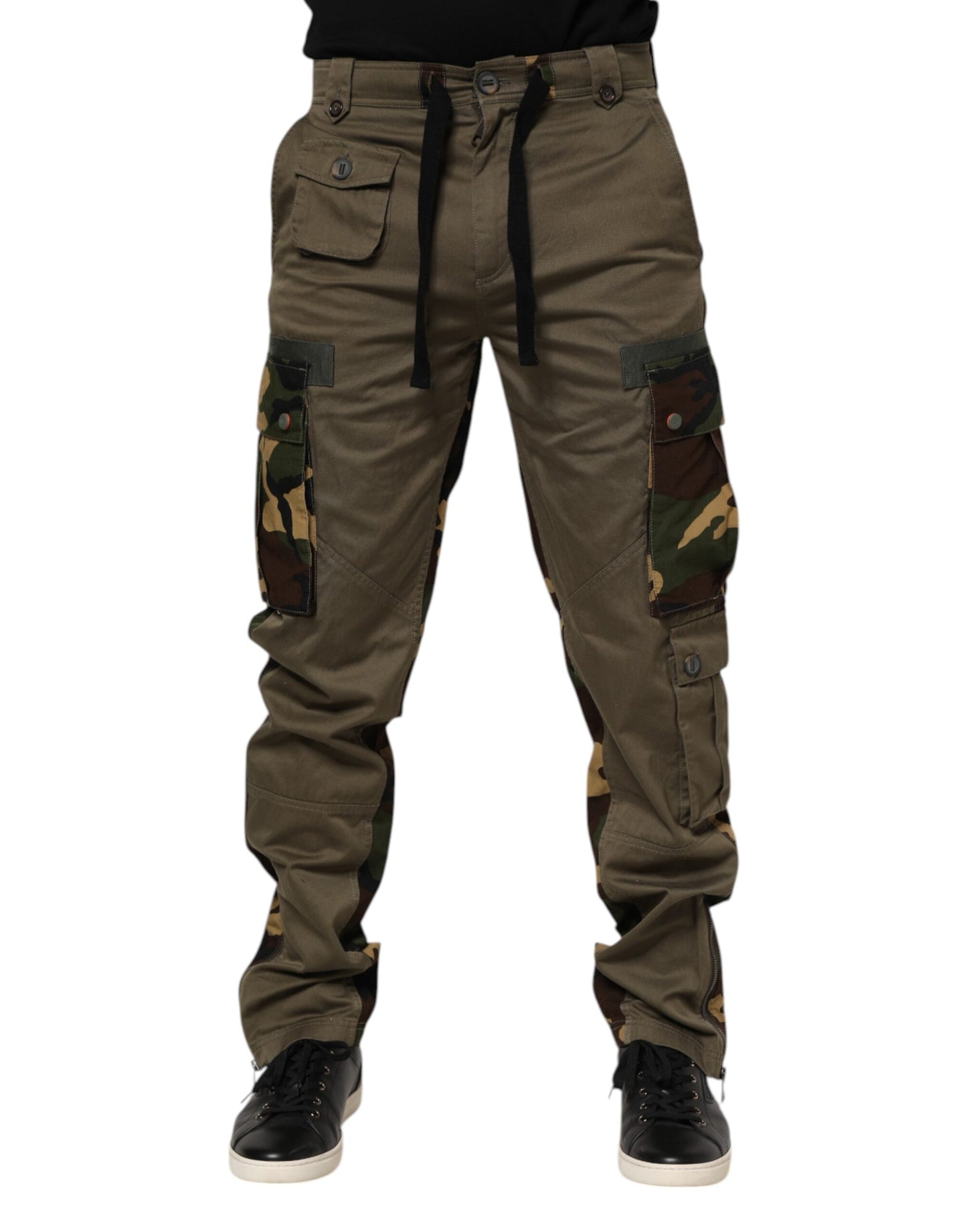 Dolce &amp; Gabbana – Cargohose aus Baumwolle in Camouflage-Optik in Braun