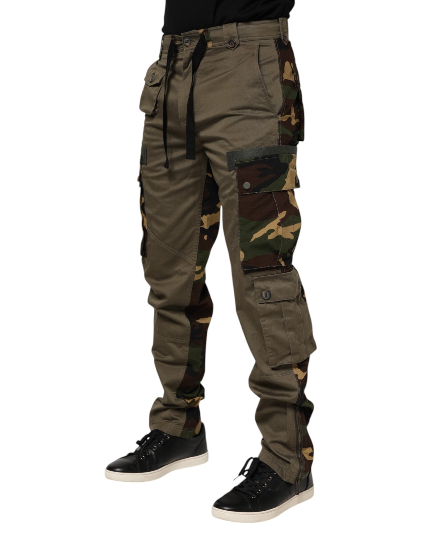 Dolce &amp; Gabbana – Cargohose aus Baumwolle in Camouflage-Optik in Braun