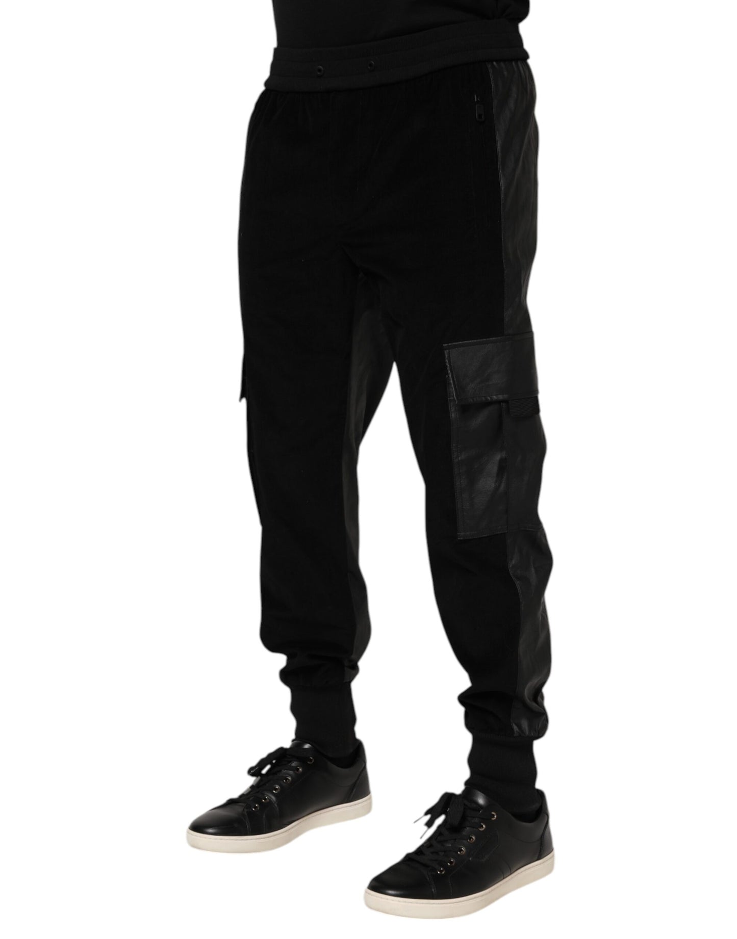Dolce &amp; Gabbana Schwarze Cargo-Jogginghose aus Baumwolle für Herren