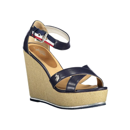 US POLO ASSN. Blaue Baumwollsandale