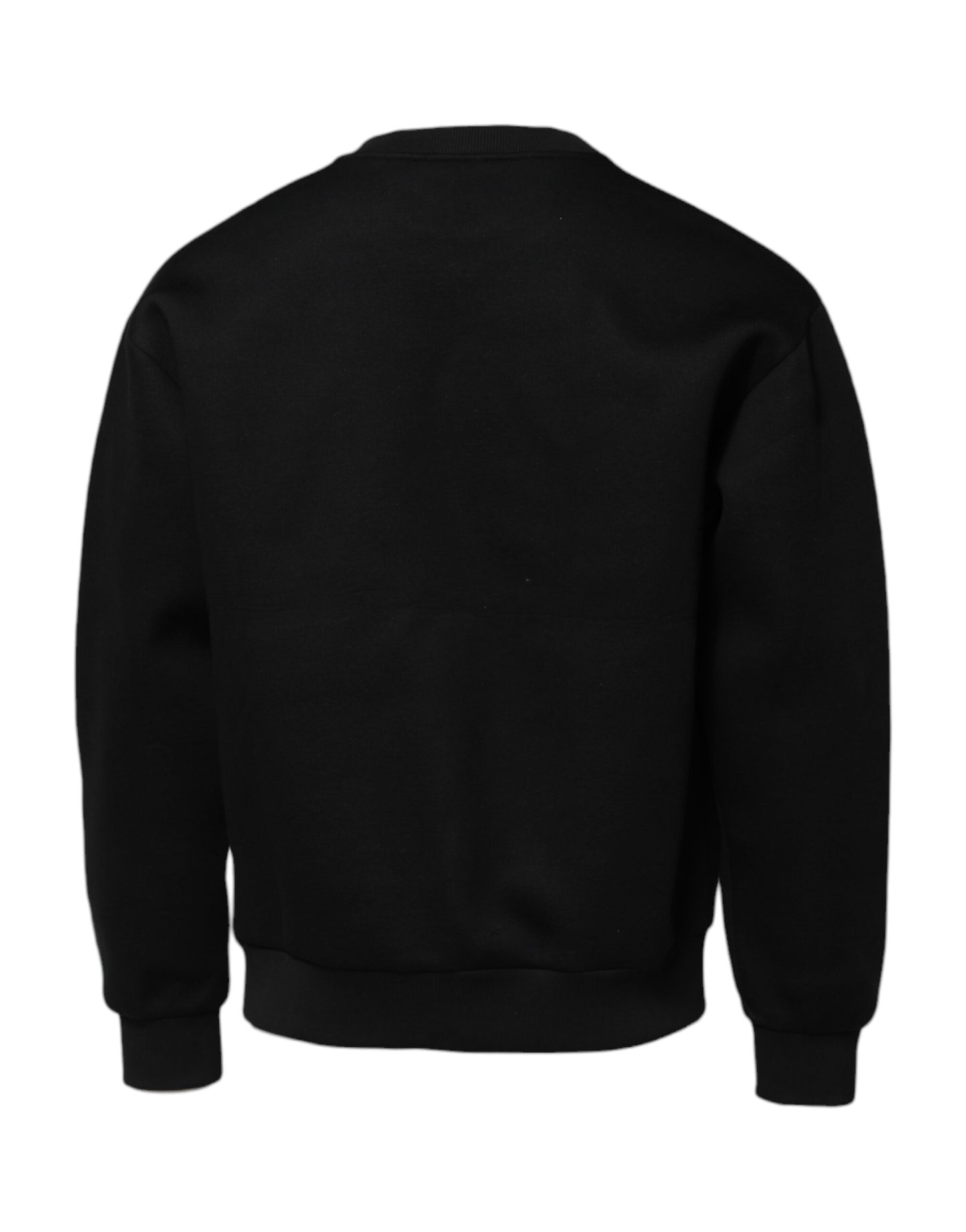 Dolce &amp; Gabbana – Schwarzer Modal-Pullover mit DG-Logo-Plakette