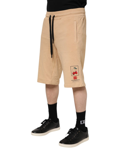 Dolce &amp; Gabbana Gelbe Baumwoll-Bermuda-Sweatshorts für Herren