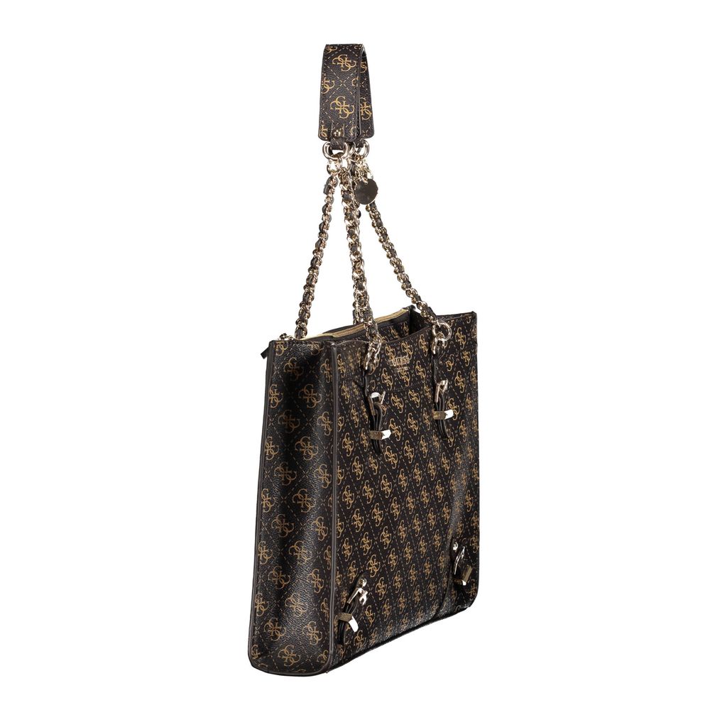 Guess Jeans – Handtasche aus Polyethylen in Braun