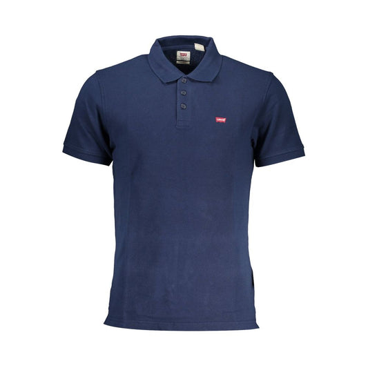 Levi's – Blaues Poloshirt aus Baumwolle