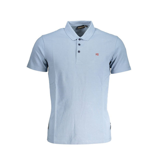 Napapijri Blaues Baumwoll-Poloshirt