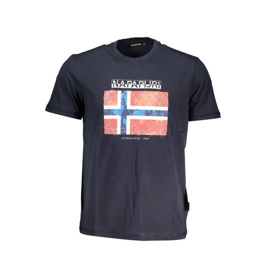Blaues Baumwoll-T-Shirt von Napapijri