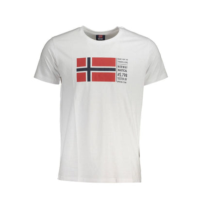 Norwegen 1963 Weißes Baumwoll-T-Shirt