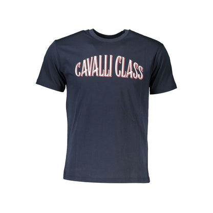 Blaues Baumwoll-T-Shirt der Cavalli Class