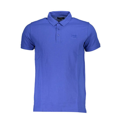 Cavalli Class Poloshirt aus blauer Baumwolle