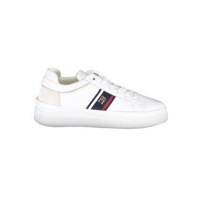 Tommy Hilfiger – Weiße Polyester-Sneaker