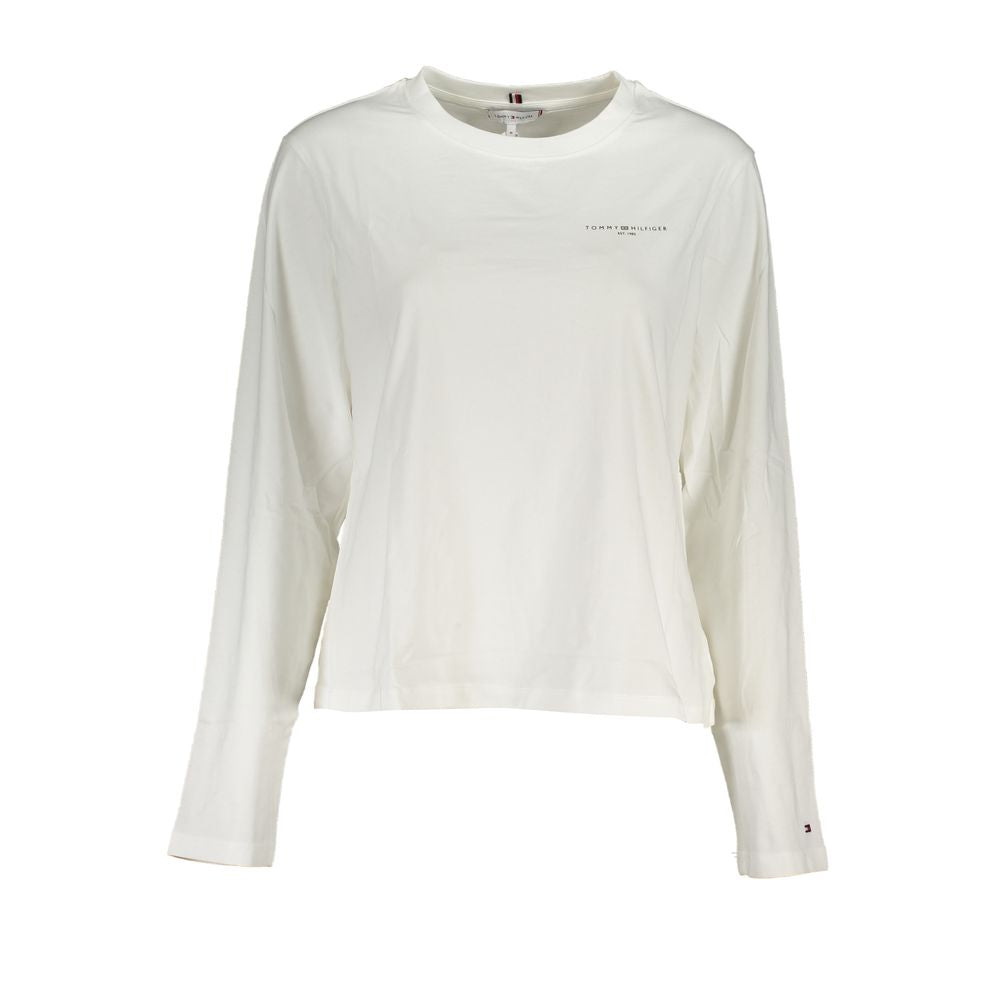 Tommy Hilfiger – Weißes Baumwoll-T-Shirt für Damen