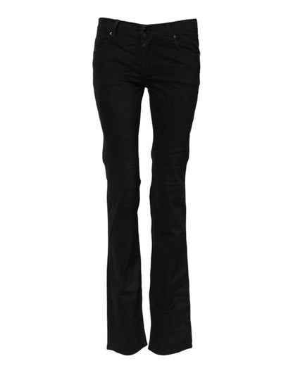 Ermanno Scervino – Schwarze Bootcut-Jeans aus Baumwollstretch