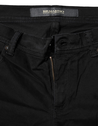 Ermanno Scervino – Schwarze Bootcut-Jeans aus Baumwollstretch