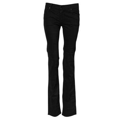 Ermanno Scervino – Schwarze Bootcut-Jeans aus Baumwollstretch
