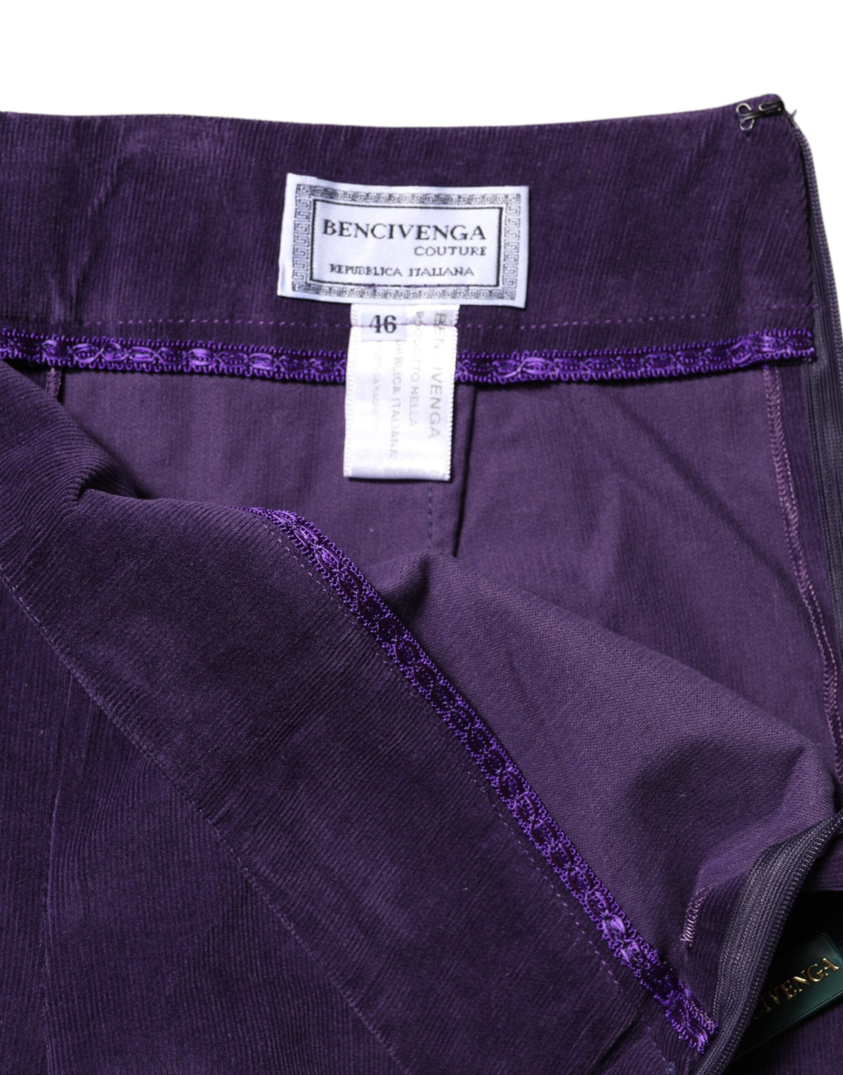 BENCIVENGA Lila Schlaghose mit hoher Taille