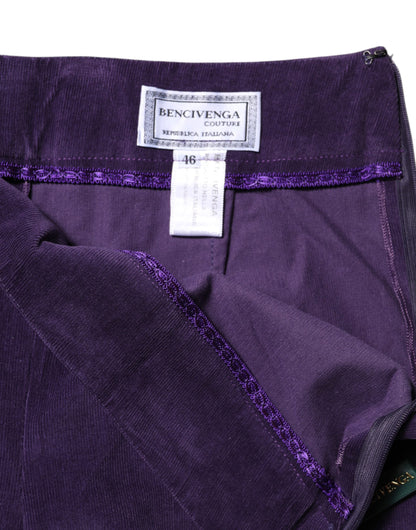 BENCIVENGA Lila Schlaghose mit hoher Taille