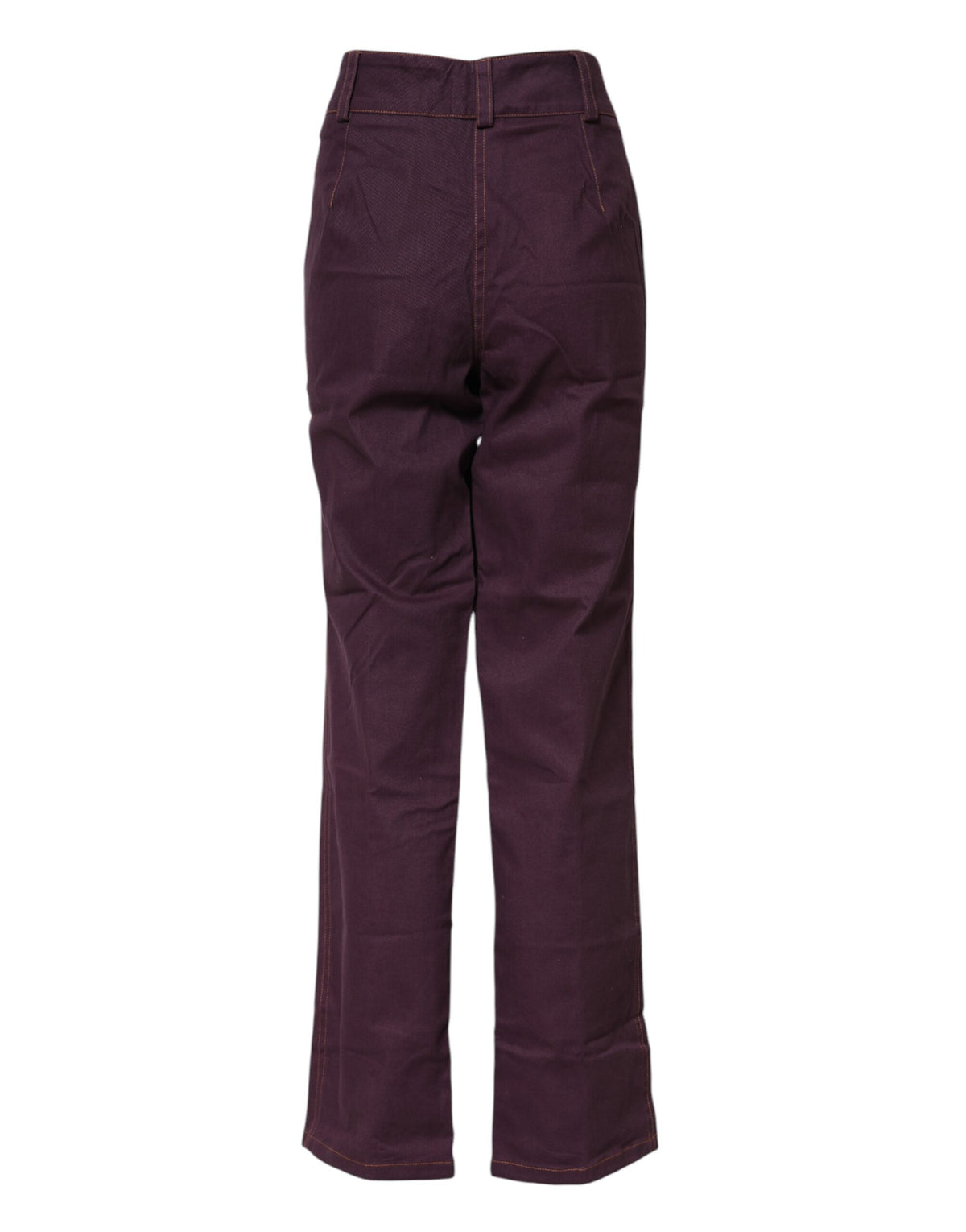 BENCIVENGA – Violette, hoch taillierte, schmal zulaufende Hose