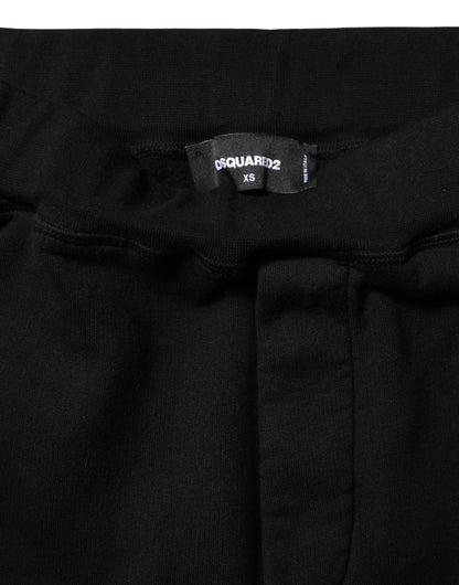 Dsquared² – Jogginghose aus Baumwolle in Schwarz und Rot mit gerader Passform