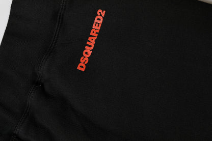 Dsquared² – Jogginghose aus Baumwolle in Schwarz und Rot mit gerader Passform