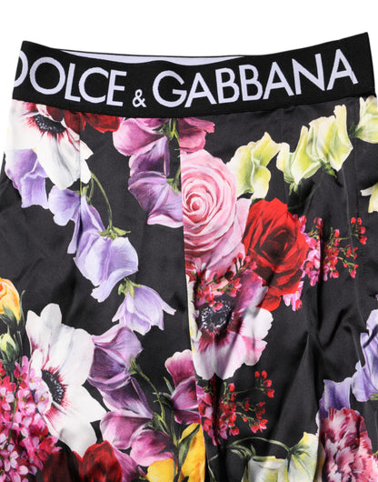 Dolce & Gabbana Multicolor Floral Legging Stretch Waist Pants