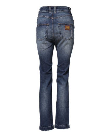 Dolce &amp; Gabbana – Blaue Jeans mit Strassverzierung