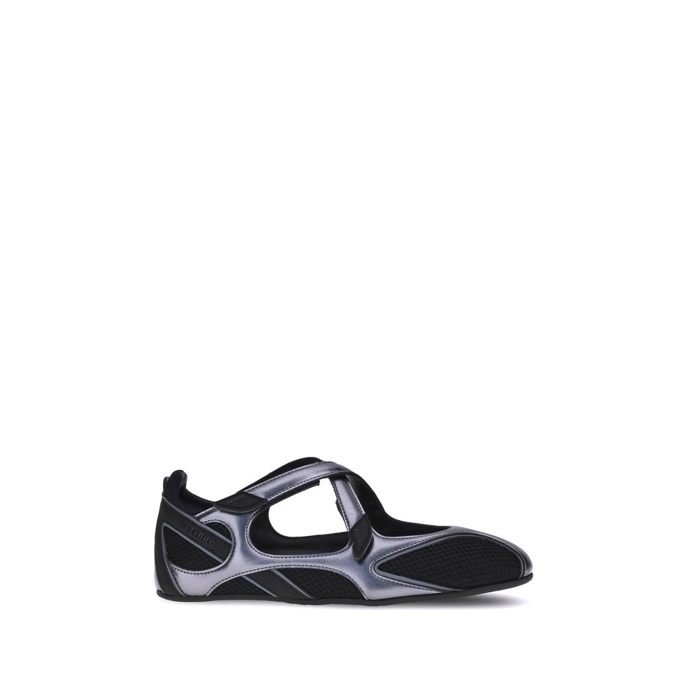 The Attico Schwarze Ballerinas aus Polyethylen