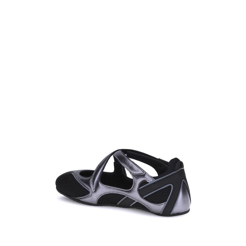 The Attico Schwarze Ballerinas aus Polyethylen