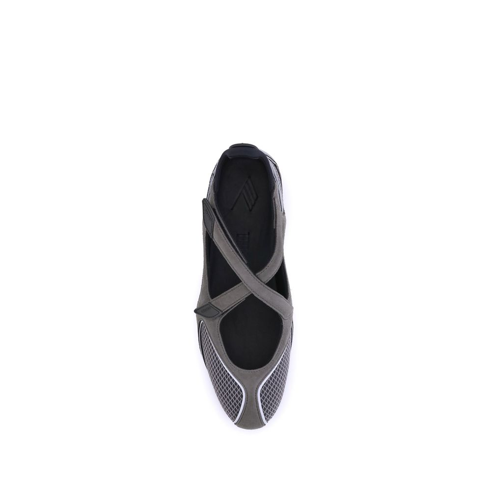 The Attico Graue Ballerinas aus Polyethylen