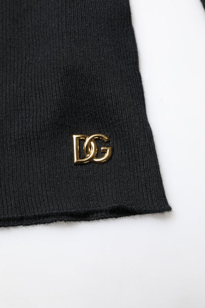 Dolce & Gabbana Black Cashmere Turtleneck Knitted Blouse Top