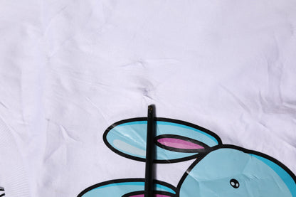 Dolce &amp; Gabbana – Weißes Baumwoll-T-Shirt mit Rundhalsausschnitt und grafischem Print