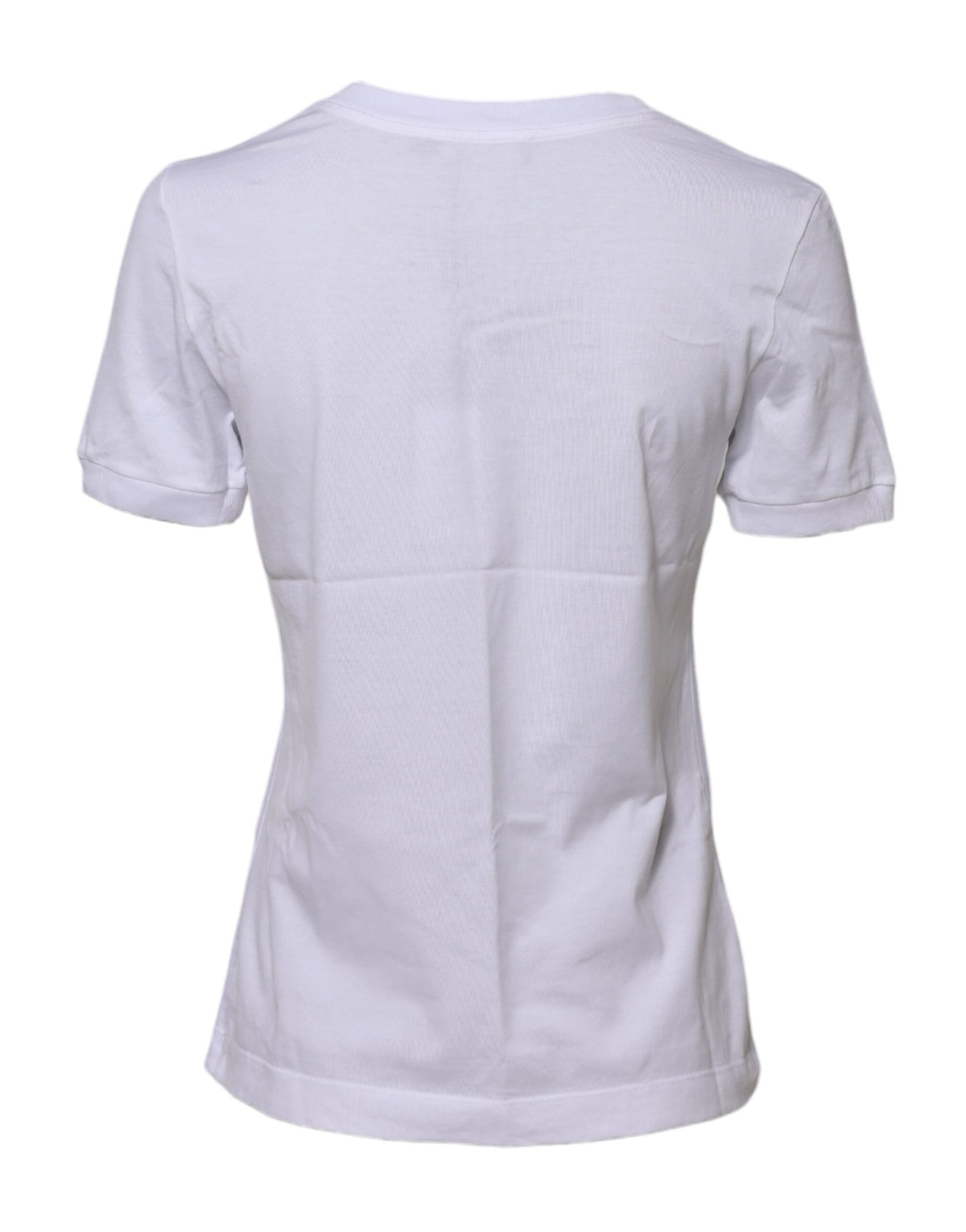 Dolce &amp; Gabbana – Weißes T-Shirt aus Baumwolle mit Rundhalsausschnitt und kurzen Ärmeln